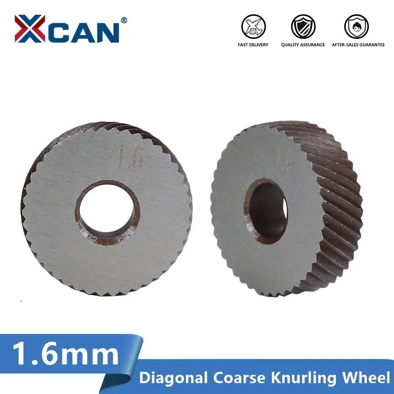 XCAN Anti Slip Knurling Wheel 26mm Diameter 1.6MM Reticulate Knurling Wheel For Metal CNC Machine Tool Accessories 2pcs knurling tool set