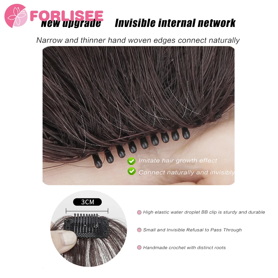 FOR Liu Hai Wig [Sweet Girl Ceiling] Oblique Liu Hai Air Liu Hai Invisible And Traceless Forehead Wig Piece