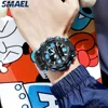 SMAEL 1921 Watch Night Light Alarm Clock Dual Display Electronic Watch Youth Student Waterproof Sports 4