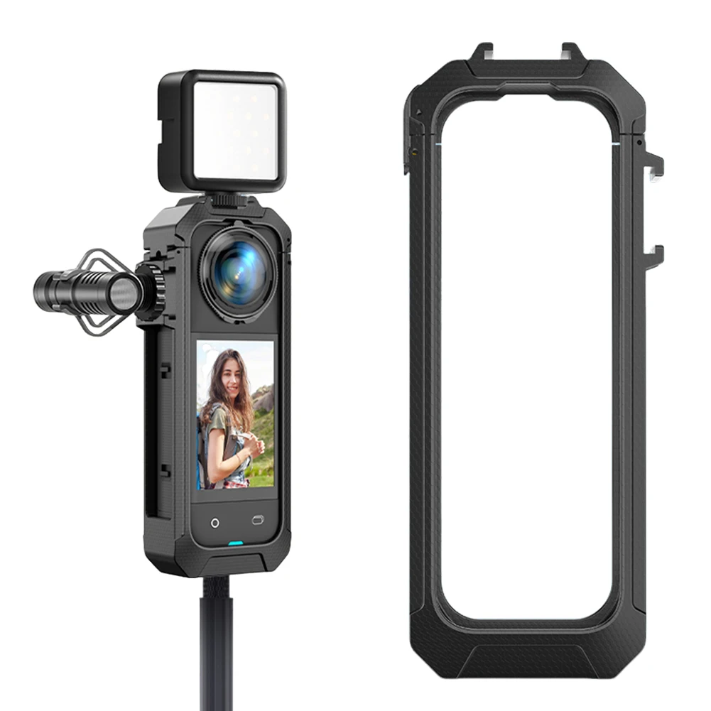 PC Protective Frame Magnetic Quick Release Interface Action Camera Frame Housing Case for Insta360 X5 Camera Accessories