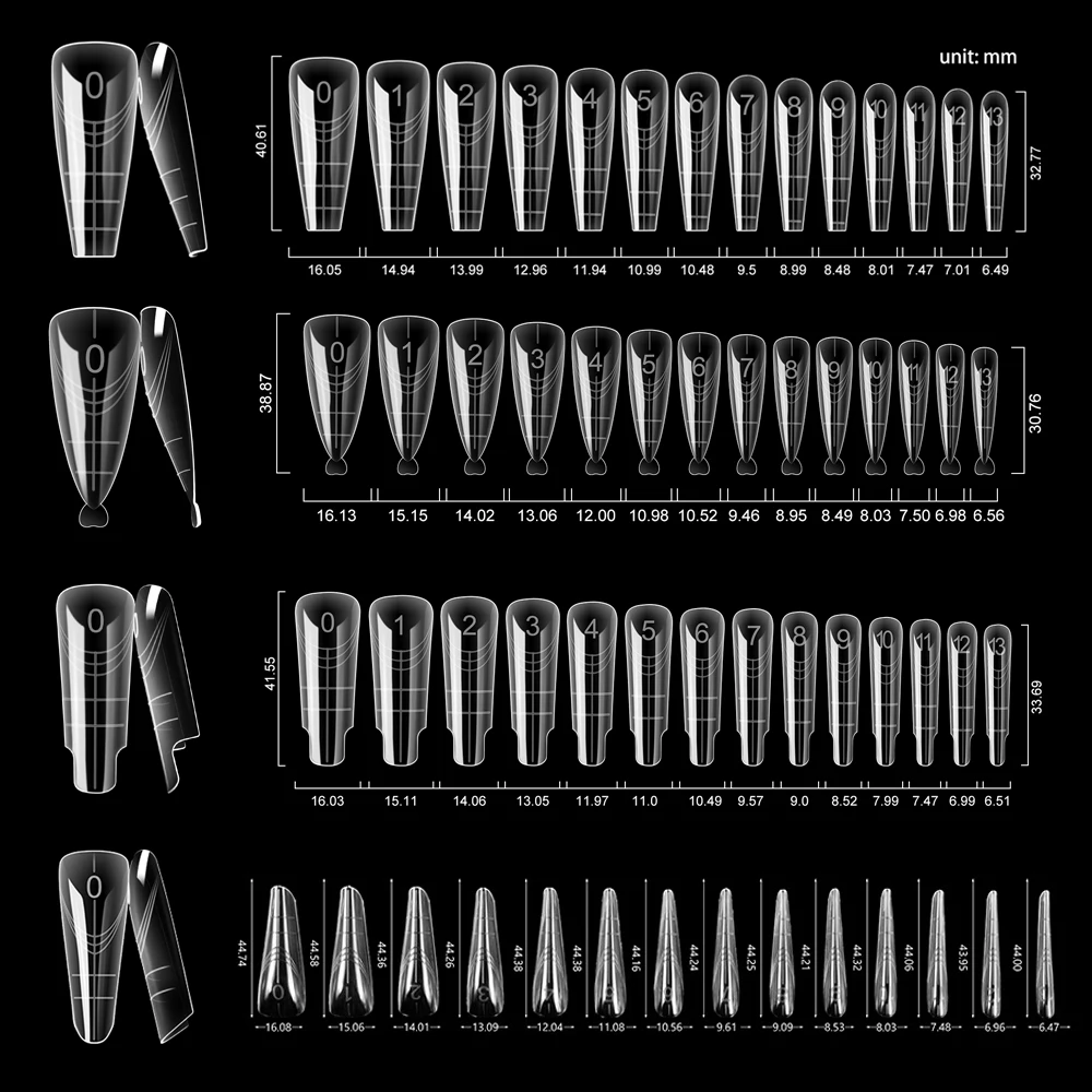 BNG 168/180 Stück Dual Nail Forms Set Builder Extension Gel Nagelformen für Poly Nail Gel Art Design Wiederverwendbare Nagelspitzen 6/12 Arten – Detail 11