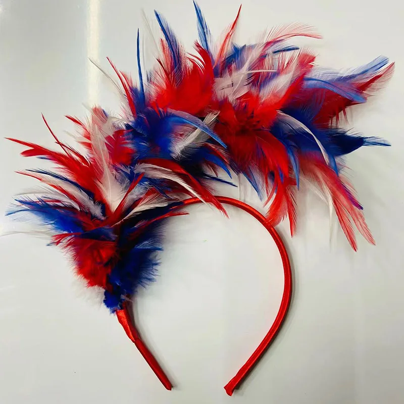 1PC Feather Headband Flapper Burlesque Dance Performance Hair Band Halloween Christmas Festival Party Headpiece Hair Accessories