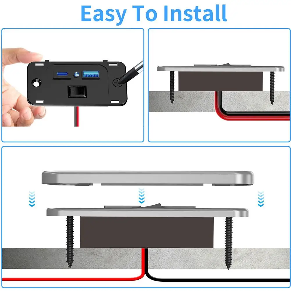      ܼƮ г Ʈ,  QC 3.0, USB  PD, κ ڵ, , Ʈ, RV, 12V-24V