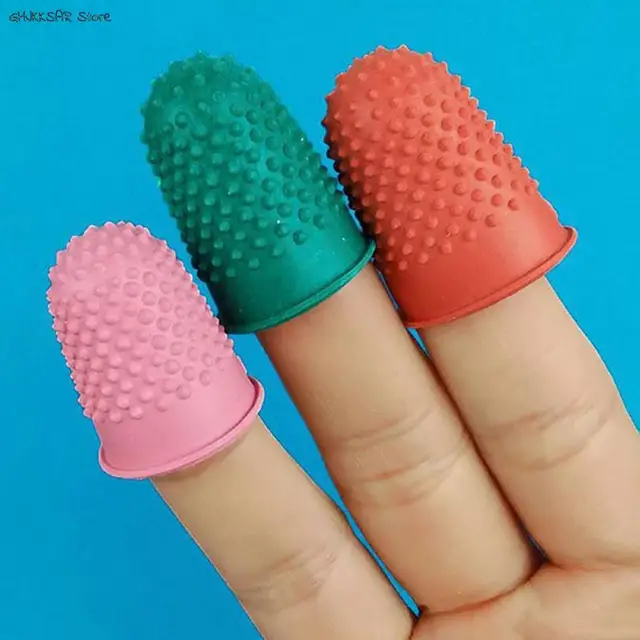 New Rubber Finger Tips Silicone Finger Cover Pads for Quilting Embroidery  Knitting Finger Protectors Sewing Thimble Supplies - AliExpress