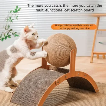 Wooden Sisal Scratching Ball 3