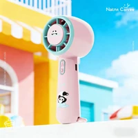 Mini ventilateur portable mignon en forme de panda, 3 vitesses, rechargeable par USB, pour l'été, à utiliser en extérieur et en intérieur 6