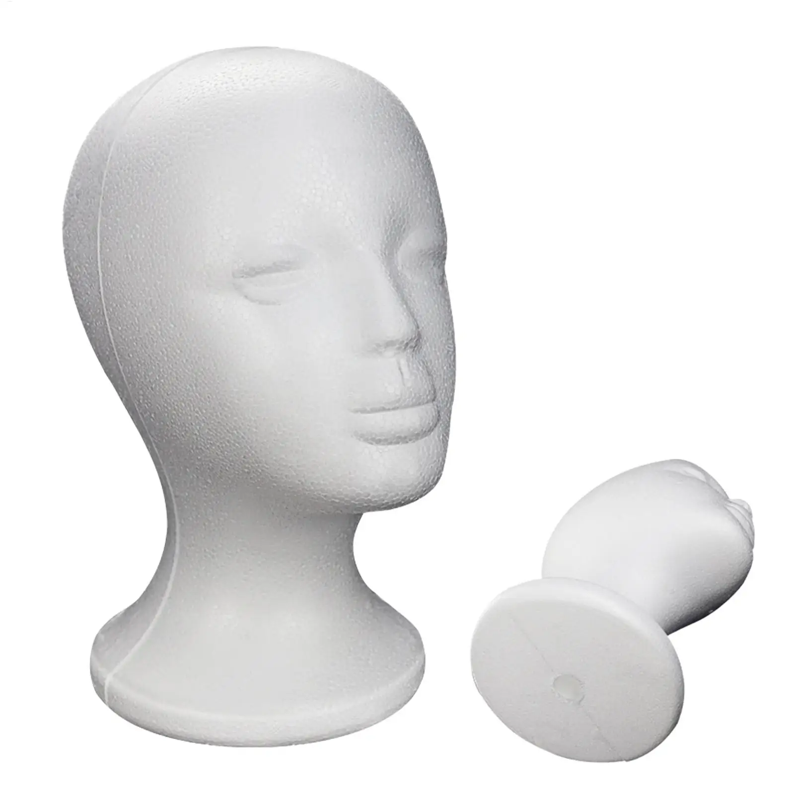 Foam Wig Head Model Mannequin Dummys Wig Glasses Hat Display Stand Rack Hairpieces Stand Holder Female Head Model Wig Display