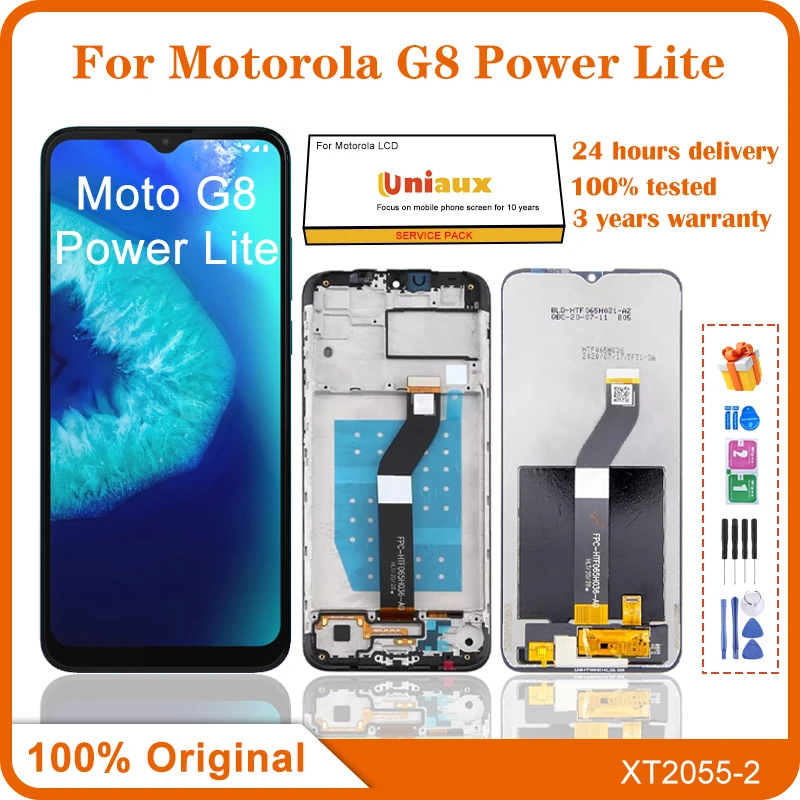 6.5'' For Motorola Moto G8 Power Lite LCD XT2055-2 Display Ttouch Screen Digitizer For Moto G8 Power Lite lcd with frame