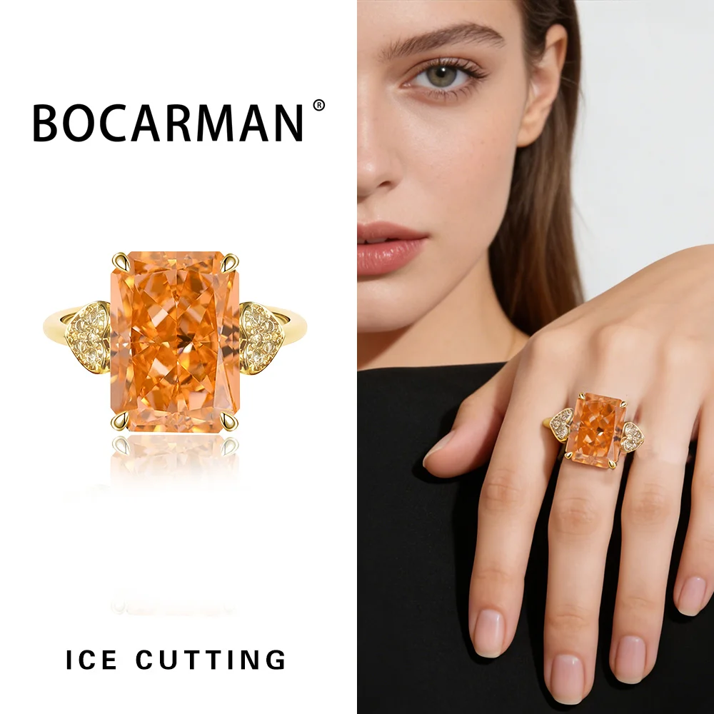 Mint Green Zircon Rectangular Vintage Wedding Ring - Colorful Statement Cocktail Jewelry