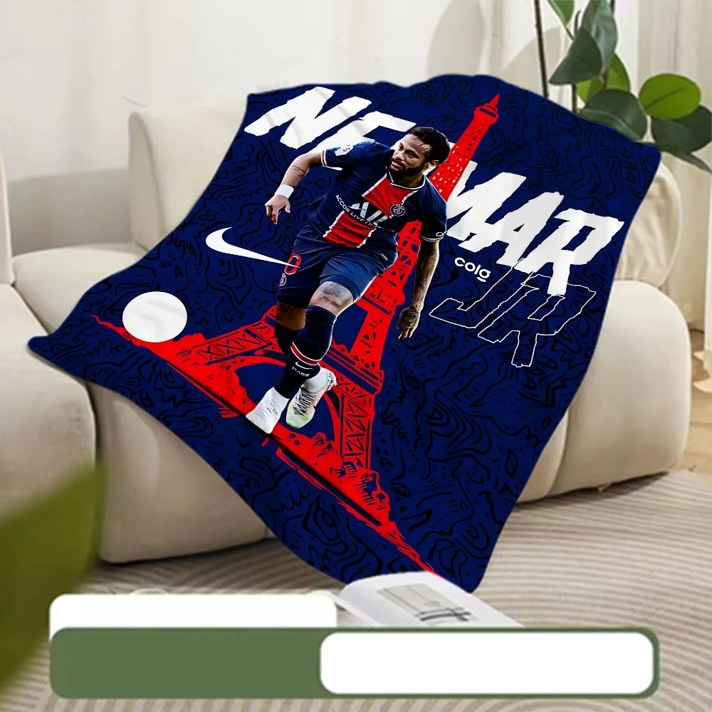 Printed Blanket Picnic Blanket  Football Star Neymars Warm Blanket Soft and Comfortable Home Travel Birthday Gift 2