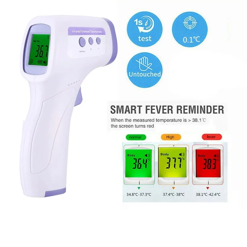 Frontal Temperature Gun Non-Contact Medical Infrared Forehead Temperature Gun Accurate Measurement Handheld Infrared Thermometer