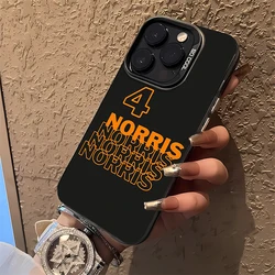 Racer L - Lando N - Norris 4 Design Laser Shell Phone Case with Lens Circle for iPhone 12 Pro (Z3)
