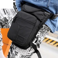 Men Waist Fanny Pack Hip Leg Bag Motorcycle Riding Travel Messenger Cross Body Bags High Quality Nylon Men Thigh Drop Belt Bag