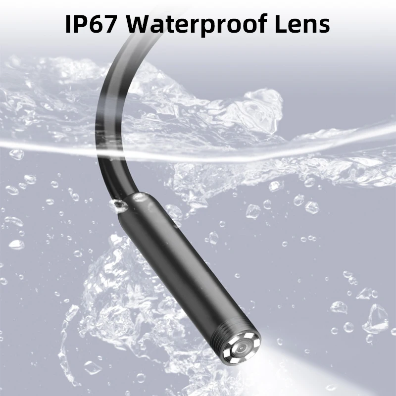 7.0MM TYPE-C Endoscope Camera IP67 Waterproof 6 LEDs Adjustable USB Android Flexible Inspection Borescope Cameras for Phone PC 6