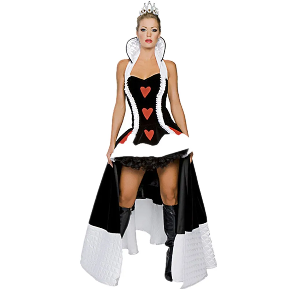 

Queen of Hearts costume adult women Alice In Wonderland party cosplay fancy Dress
