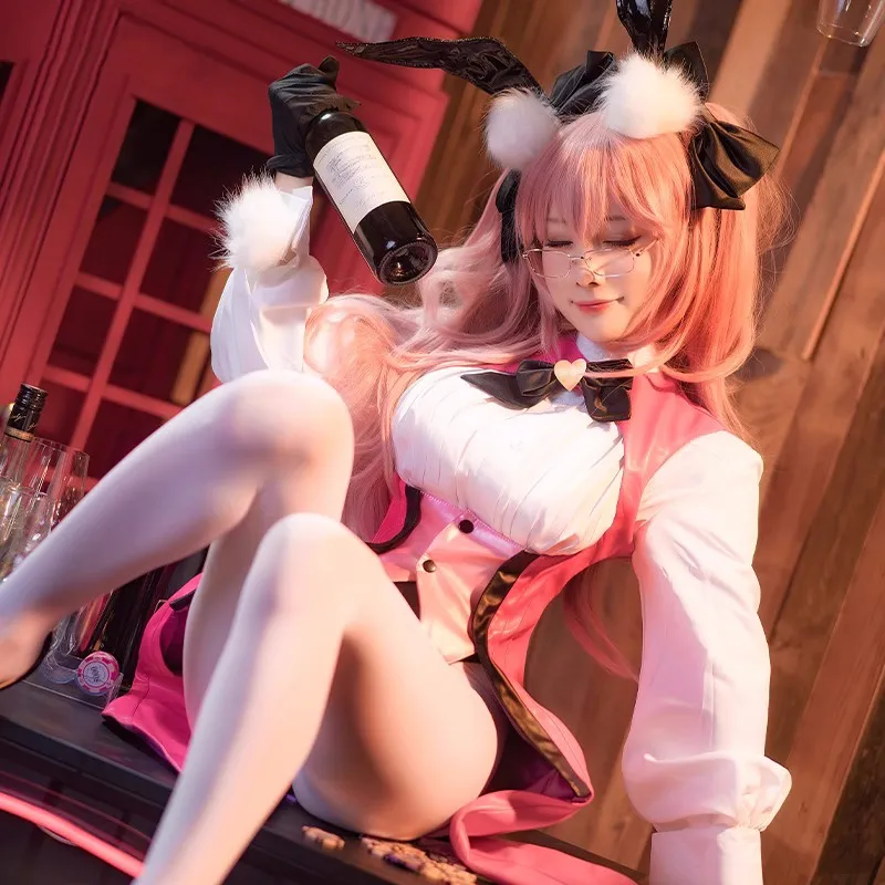 

Anime Fate Grand Order FGO Tamamo no Mae Cosplay Costumes Koyanskaya Fox Secretary Bunny Girl Sexy Uniform full set