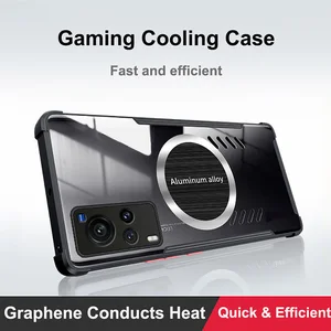 For Vivo X60 X70 X80 Pro Case 5G Aluminum Alloy Heat Dissipation Graphene Cooling Shell For Vivo X60 Pro Plus Pro+ X Note Cover