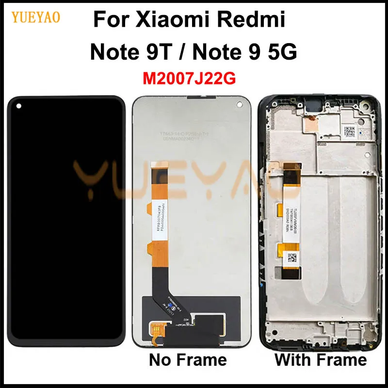 Pantalla TFT LCD para Xiaomi Redmi 9/Redmi 9 Prime/Poco M2 Digitalizador Asamblea completa con marco (Negro