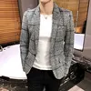 Men's Blazer Fashion Spring Summer Clothing Male Suit Jacket Gradient Color Casual Slim Fit Fancy Party Singer Blazzer Coat 3