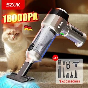 2026 SZUK Car Vacuum Cleaner One-click Dust Pouring Mini Vacuum Cleaner 18000PA Portable Handheld Vacuum Cleaner for Car Home 1