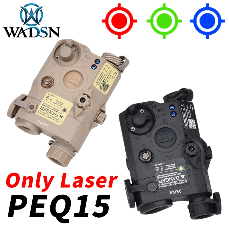 

WADSN PEQ15 UHP Red Dot Laser Sight Only Lasers PEQ-15 Nylon Plastic Battery Box Fit 20mm Picatinny Rail Airsoft Accessories