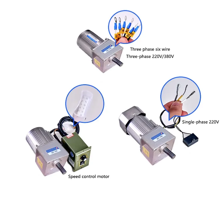 이어 타입 AC 기어 감속기 모터, 속도 조절 가능, 리버시블, 하이 토크 + 속도 제어, 5IK60RGU-CF, 60W