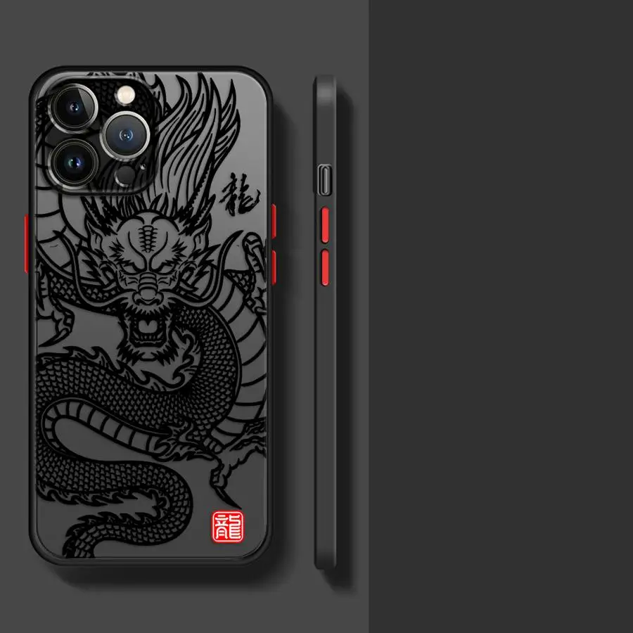 Matte Soft Cover Phone Case with Cool Fashion Dragon Design