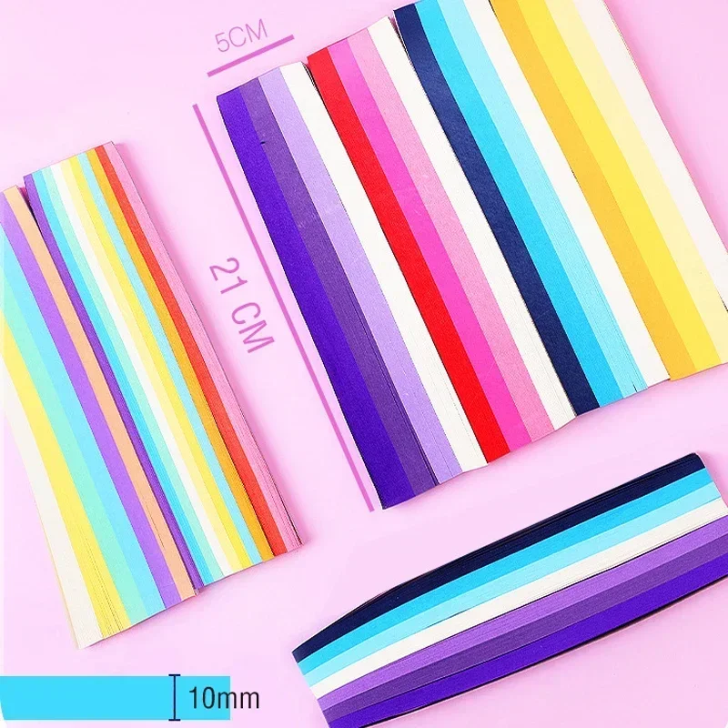 Colorful Origami Star Paper Strips