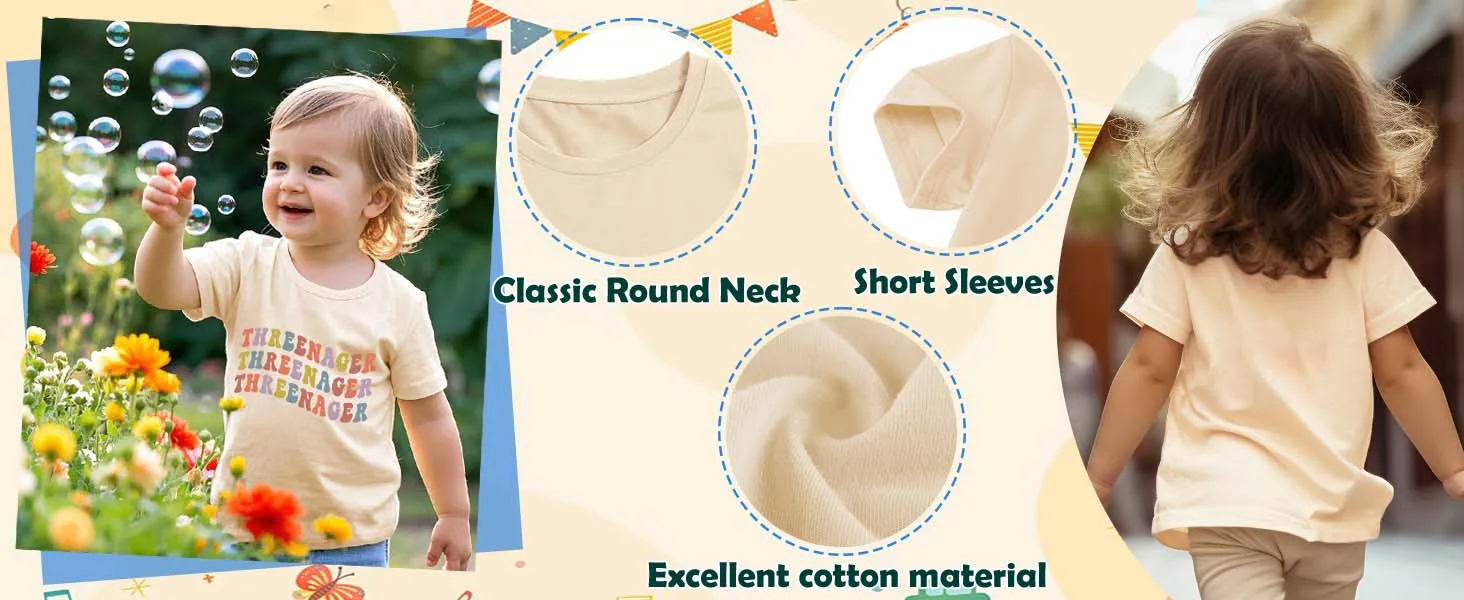 3rd Birthday Toddler Shirt, Young Wild & Three Kids Birthday Shirt, Third Birthday Toddler Tee