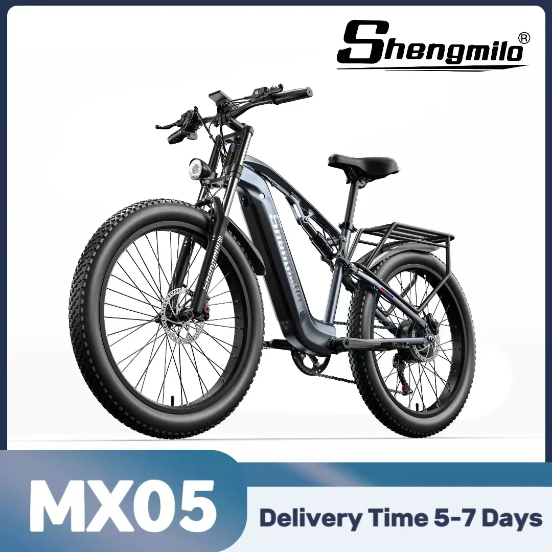 Shengmilo MX05 Electric Bicycle1000W48V17.5AH26*3.0Fat Tyre Off-road Electric Bike Men's Mountain Ebike Snowmobile Electric Bike