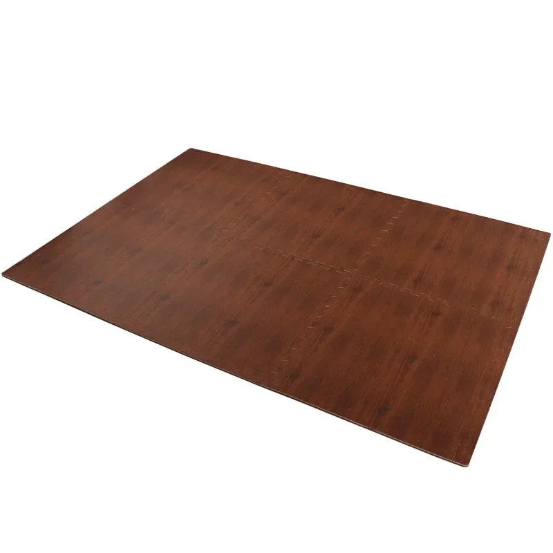 Wooden Baby EVA Foam Play Gym Puzzle Mat Interlocking Exercise Tiles Crawling Carpet for Kids Game Activity Soft Floor 30x30x1cm