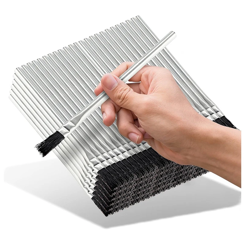 

Acid Brushes - 144 Count 3/8Inch Horsehair Acid Flux Brushes, Great For Crafting, Welding, Home, School Or Shop Durable