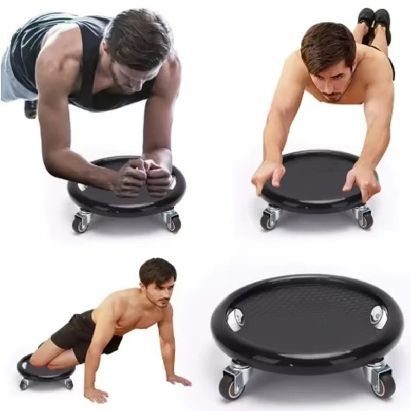 Abdominal Fitness Disc Silent Belly With Four Wheel Abdominal Exercise Gliding Disc PVC Universal Wheel Portable Ab Rollers abdominal wheel abdominal fitness instrument abdominal workout aids