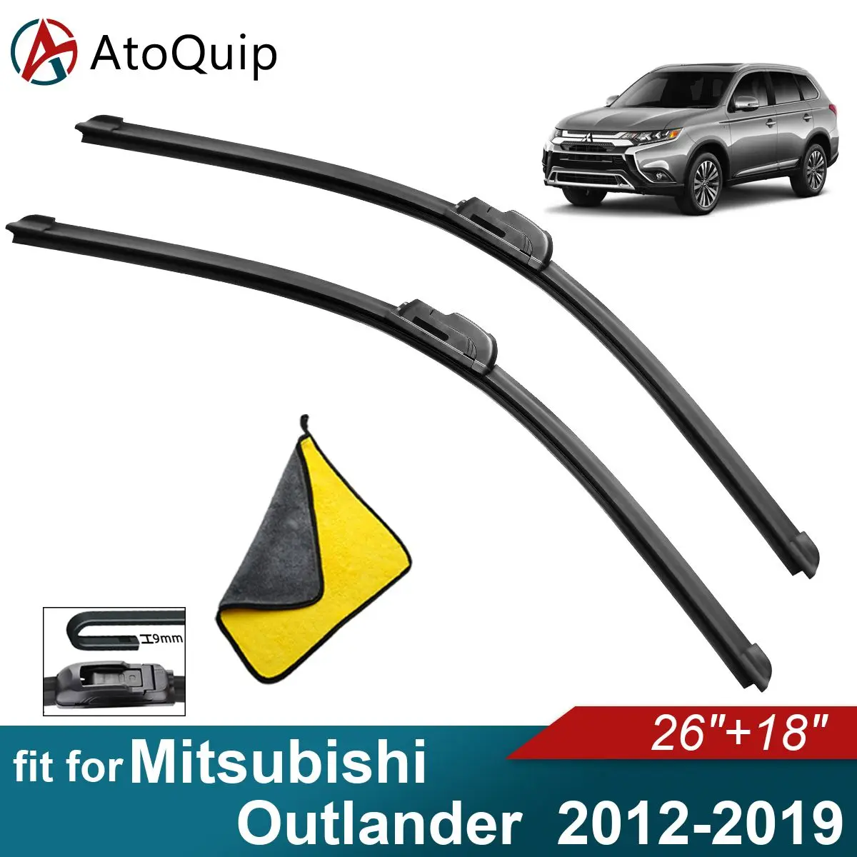 

Car Windshield Wiper Blades Fit For Mitsubishi Outlander Wiper Blades Soft Rubber Auto Front Windscreen