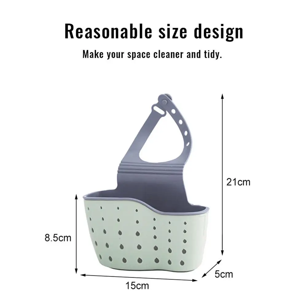 Kitchen Sink Holder Hanging Drain Basket Adjustable Soap Sponge Shelf Organizer Bathroom Faucet Holder Rack Kitchen Accessories images - 6