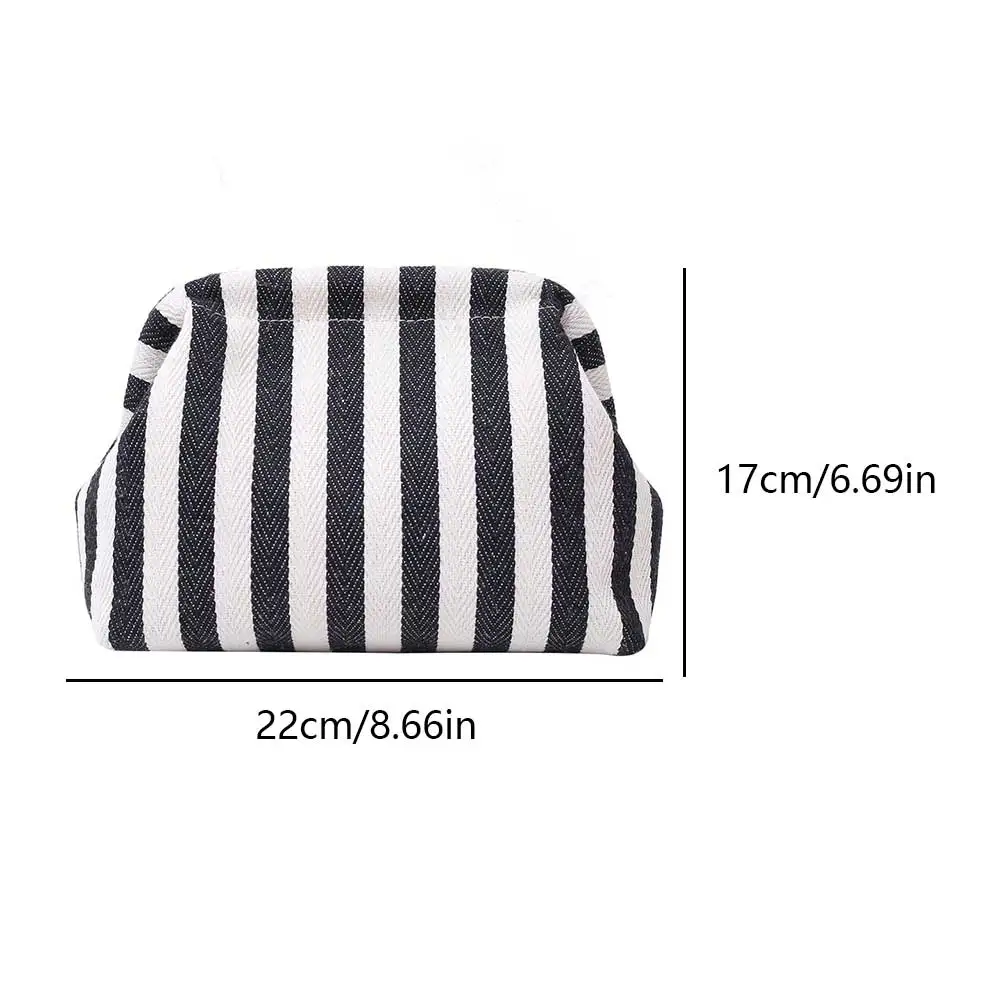 Colorblock Cute Pouch Summer Beach Clutch Bag for Women Striped Dumpling Bag Hobo Bag for Travel Party Prom