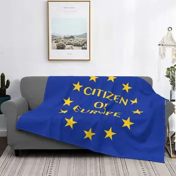 유럽 연합 3D 인쇄 부드러운 플란넬 양털 따뜻한 시티즌 사무실 침대 소파 침대보, 유럽