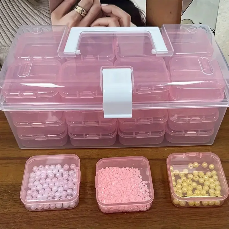 Caja de almacenamiento de plástico, organizador multifuncional de