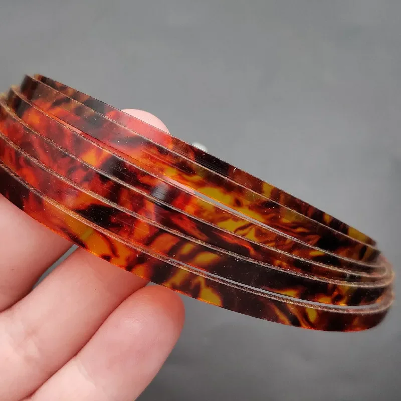 1pc Colorful Celluloid 2/4/5/6mm Width Guitar Binding Purfling 5 Feet Length Red Tortoise Shell