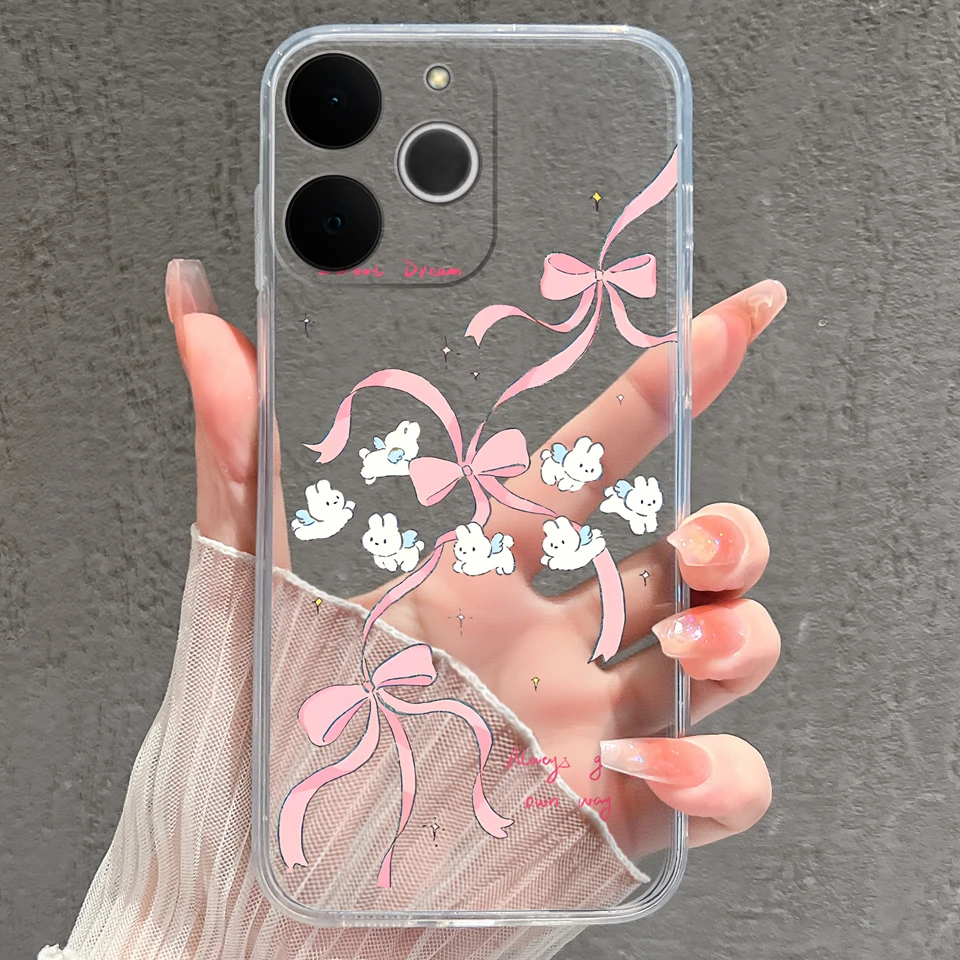 Cat Whale Anti-Fingerprint Transparent Phone Case