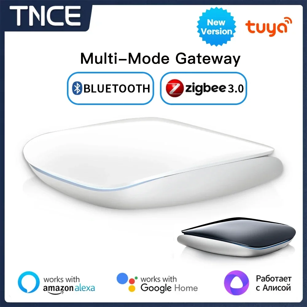 

TNCE Tuya Zigbee3.0 Wired Gateway Hub, Bluetooth Multi-Mode Smart BLE Wireless Remote Control Bridge for Google Home Alexa alice