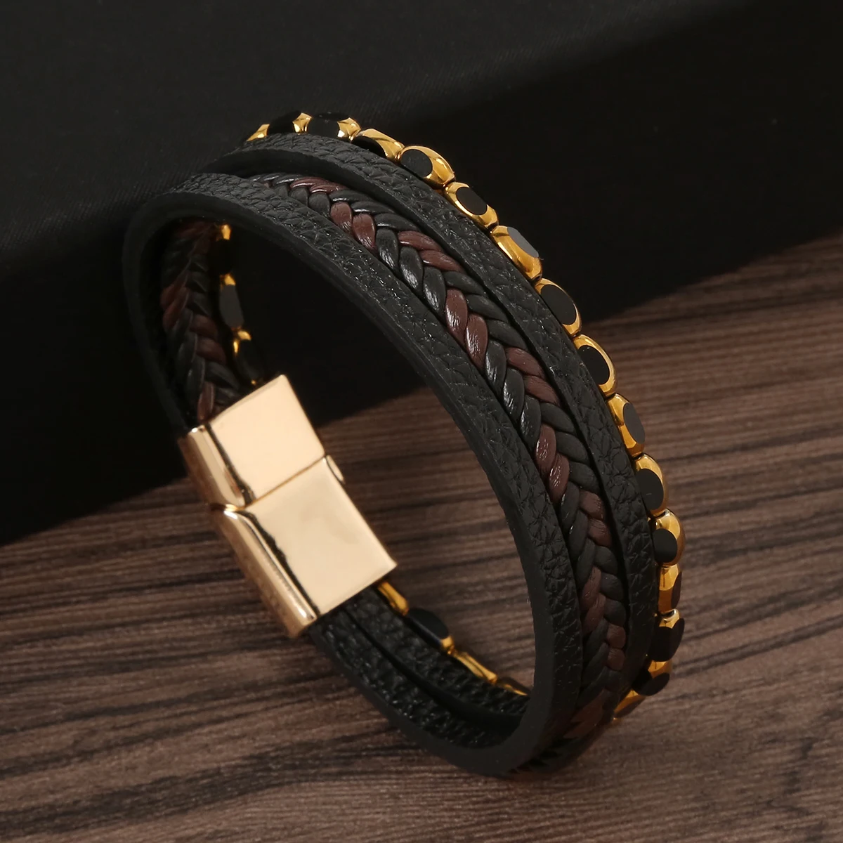 R-leather-black-gold