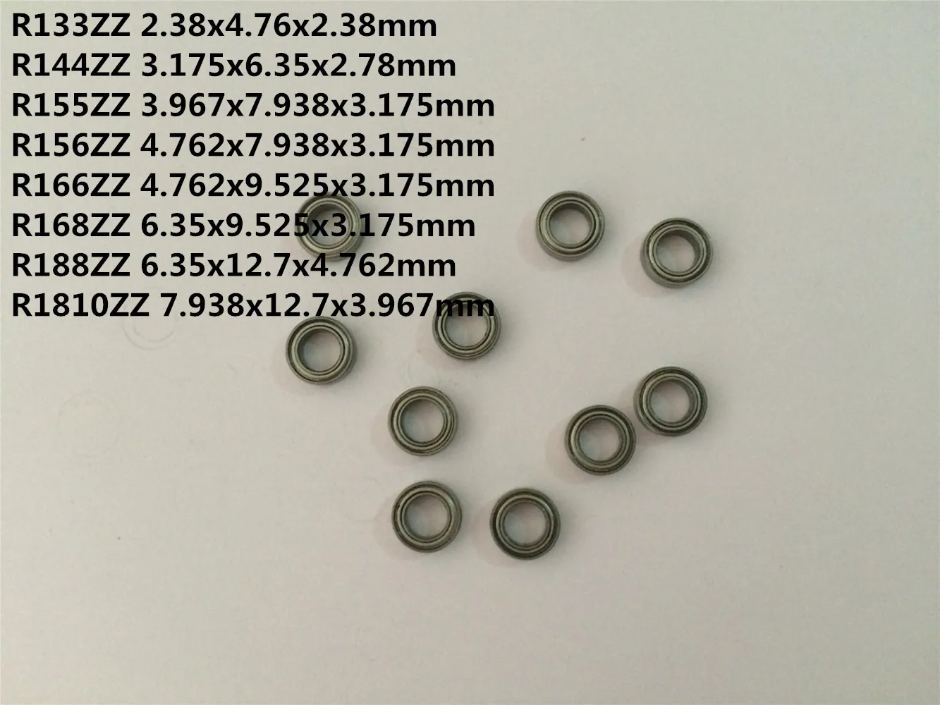 

10 шт., подшипники R133ZZ R144ZZ R155ZZ R156ZZ R166ZZ R168ZZ R188ZZ R1810ZZ