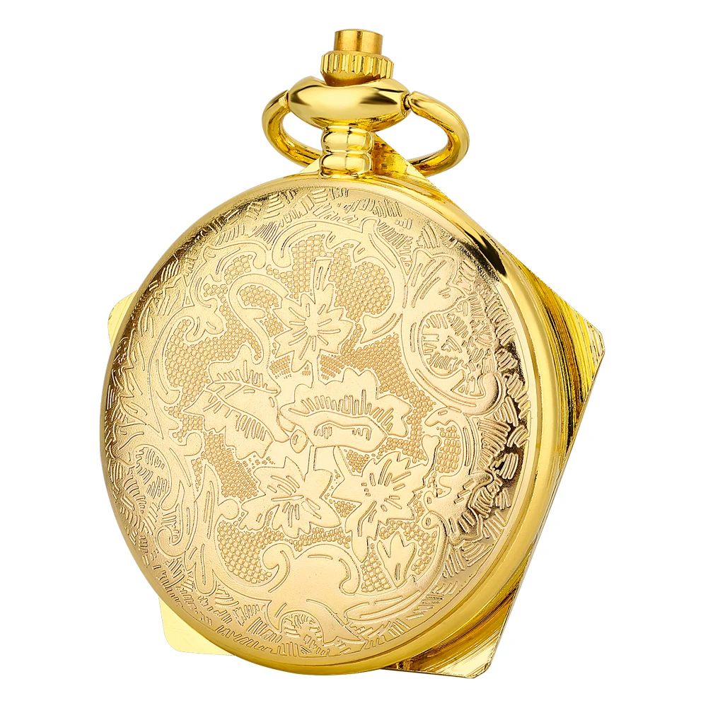 Top Luxury Gold Anything from Trolleys Wizard Magic World Quartz Pocket Watch Cosplay Necklace Pendant Chain Jewelry Male Clock