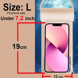 Universal IPX8 Waterproof Mobile Phone Pouch for Underwater Protection (Gold L NEW)