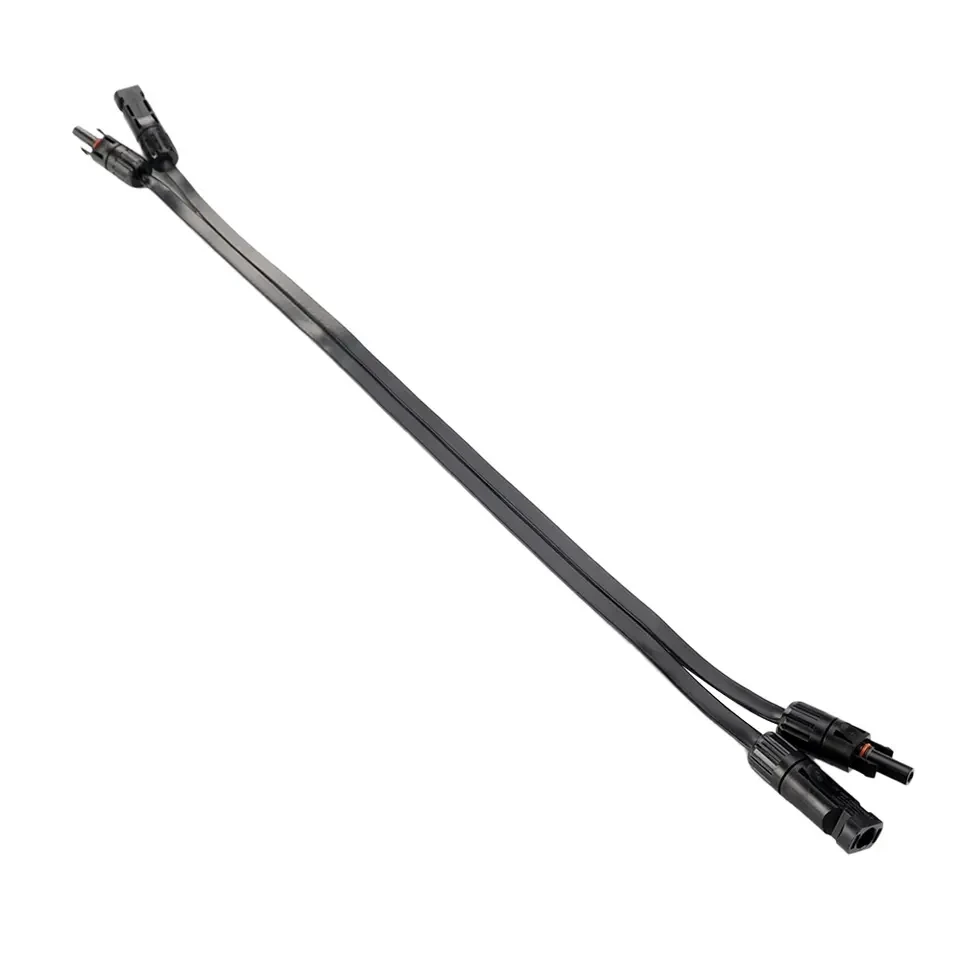 방수 듀얼 PVC 플랫 태양광 익스텐션 케이블, MC 커넥터 케이블, 윈도우 문짝, 길이 30cm