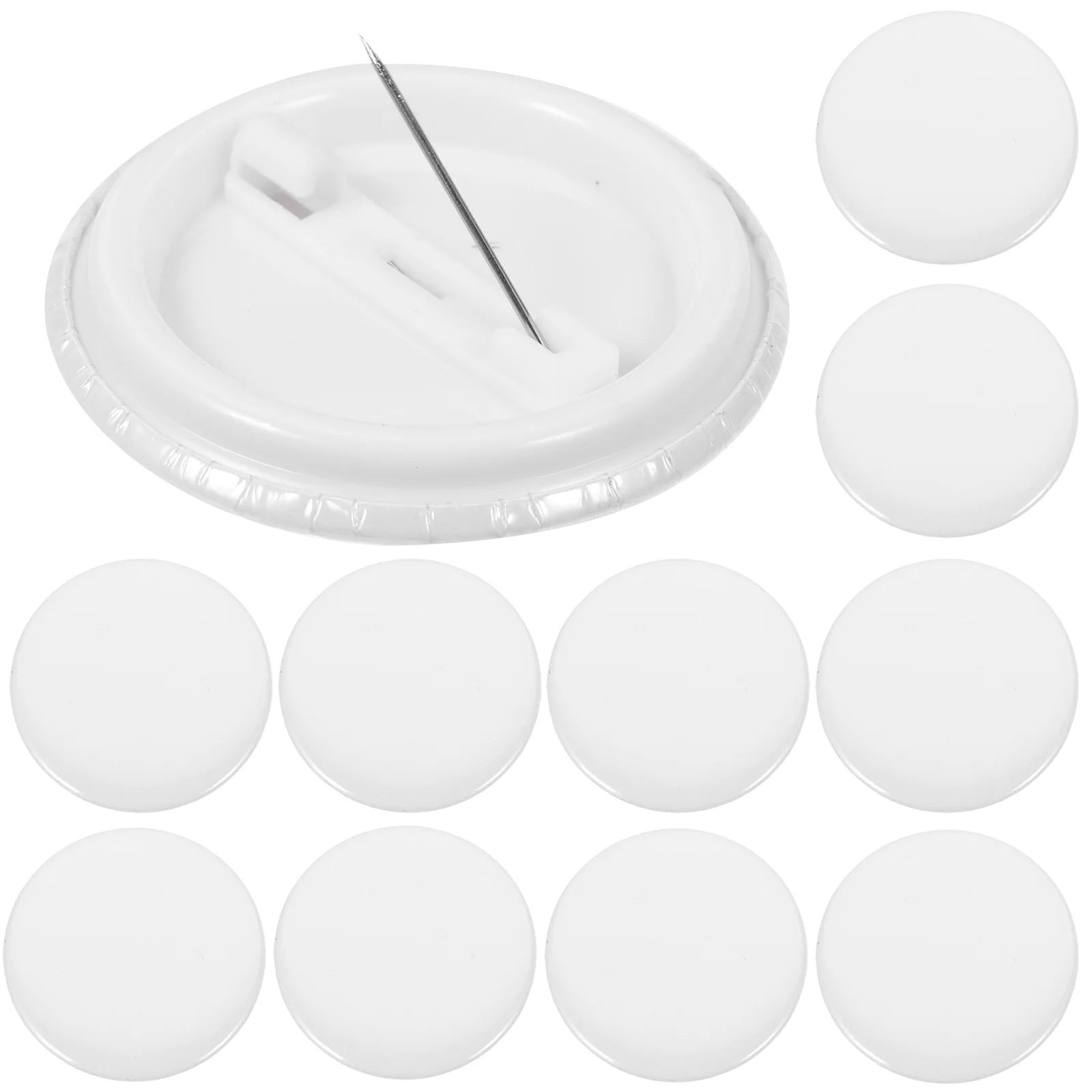 20 Pcs Blank Badge Diy Handicraft Badges With Pin Drawing Brooch Tinplate Material Kids Supplies Student Projects Fashion