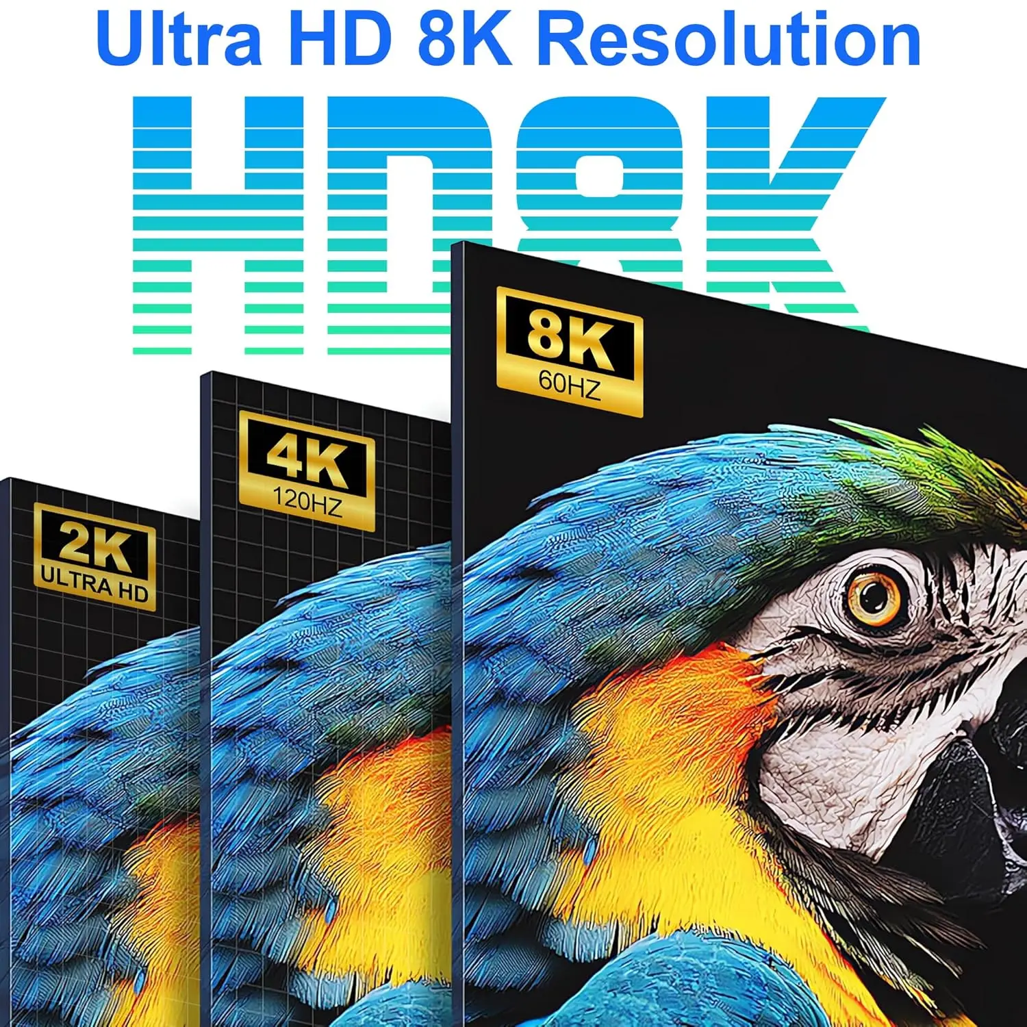 HDMI Splitter 1 in 4 Out HDMI Distributor for 4 Monitors - Supports up to 8K @60Hz and 4K@120Hz Copy Monitors, for TV/PC/PS5/PS4/Xbox