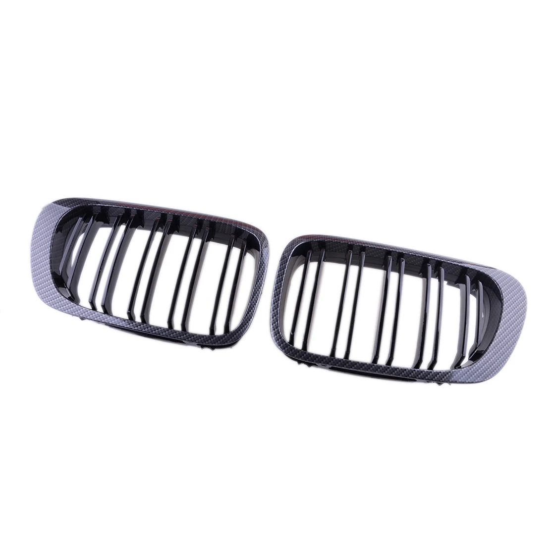 

2Pcs Car Dual Slat Front Kidney Grille Fit For BMW E46 Coupe Cabriolet 1999-2002 51138208683 51138208685 51138208684 51138208686