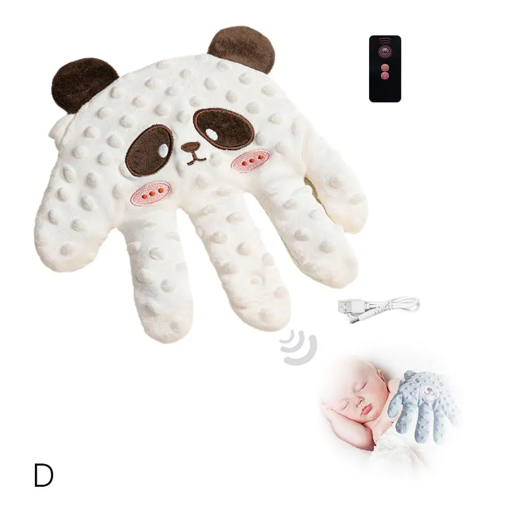 Sleep Soothing Palm Tool For Babies Anti-scare Soothing Pressure Cartoon Hand Glove Anti-Anxiety Electric Soothing Doll Glo V8I3 4